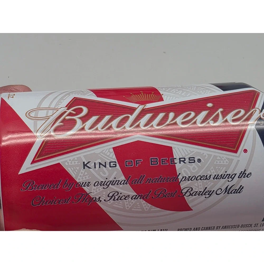 6 Budweiser Patriotic Stars and Stripes Empty 12oz Cans Red Tabs 2011 Vintage